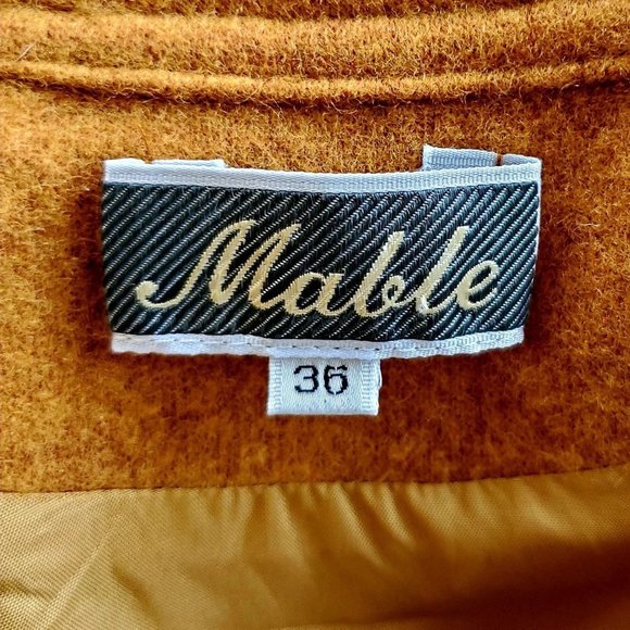 80's Mustard Yellow Wool Jacket, Slightly Distressed Jacket, Size 8 Medium - Picture 5 of 15